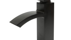 Baterie lavoar tip cascada, monocomanda, finisaj negru mat, material aliaj zinc, accesorii incluse , Cod: DISPM64