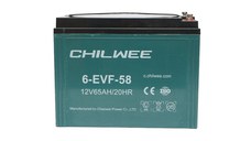 Baterie VRLA cu gel pentru bicicleta electrica cu grafen 6-EVF-58, 12V, 65AH-20HR, Cod: DISHX58, Brand: CHILWEE
