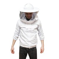 Bluza apicola alba marimea L cu masca protectie, Cod: DISKR01 - 1