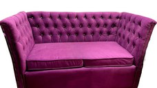 Canapea Fixa Coffe, 2 locuri, 155x83x85cm, Amore 46 Lila, Glasspandoor