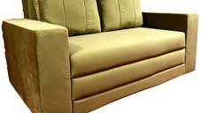 Canapea Fixa Euforia, 195x100x75cm, 2 locuri, Velutto 03 Mika, Glasspandoor