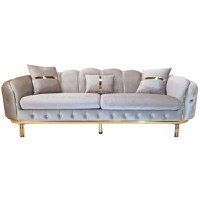 Canapea Fixa Icon, 250x100x90cm, 3 locuri, Luna V-03 Beige, Glasspandoor - 2
