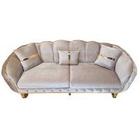 Canapea Fixa Icon, 250x100x90cm, 3 locuri, Luna V-03 Beige, Glasspandoor - 5