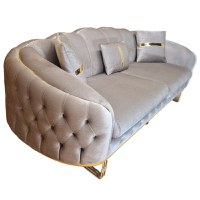 Canapea Fixa Icon, 250x100x90cm, 3 locuri, Luna V-03 Beige, Glasspandoor - 6