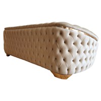 Canapea Fixa Okyanus, 250x100x75cm, 3 locuri, Luna V-03 Beige, Glasspandoor - 5