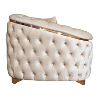 Canapea Fixa Okyanus, 250x100x75cm, 3 locuri, Luna V-03 Beige, Glasspandoor - 6