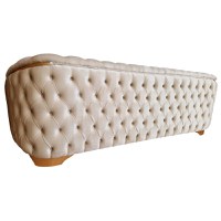 Canapea Fixa Okyanus, 250x100x75cm, 3 locuri, Luna V-03 Beige, Glasspandoor - 7