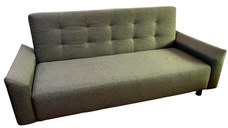 Canapea Fixa Raino, 3 locuri, 195x83x85cm, Luna 35 Graphite, Glasspandoor