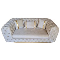 Canapea Fixa Tokyo, 210x100x75cm, 2 locuri, Luna V-01 Beige, Glasspandoor - 5