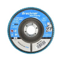 Disc lamelar, abraziv, cu zirconiu, pentru taiat si polizat metal, inox, P120, 125mm, Cod: BK77201 Echivalență: DISGX20, Breckner Germany - 1