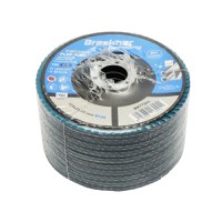 Disc lamelar, abraziv, cu zirconiu, pentru taiat si polizat metal, inox, P120, 125mm, Cod: BK77201 Echivalență: DISGX20, Breckner Germany - 2