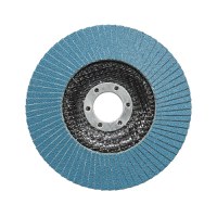 Disc lamelar, abraziv, cu zirconiu, pentru taiat si polizat metal, inox, P120, 125mm, Cod: BK77201 Echivalență: DISGX20, Breckner Germany - 3