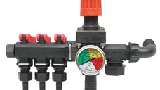Distribuitor cu 3 cai si manometru cu glicerina pentru erbicidator (compatibil model polonez), Cod: DISCZ99
