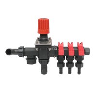 Distribuitor cu 3 cai si manometru cu glicerina pentru erbicidator (compatibil model polonez), Cod: DISCZ99 - 2