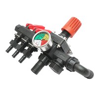Distribuitor cu 3 cai si manometru cu glicerina pentru erbicidator (compatibil model polonez), Cod: DISCZ99 - 3