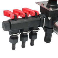 Distribuitor cu 3 cai si manometru cu glicerina pentru erbicidator (compatibil model polonez), Cod: DISCZ99 - 4