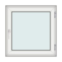 Fereastra 100x100cm, 1 canat, alb, dreapta si rabatare, Klass, 7cm, 6 camere, 2 garnituri - 1