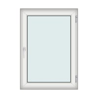 Fereastra 100x140cm, 1 canat, alb, dreapta si rabatare, Klass, 7cm, 6 camere, 2 garnituri - 1