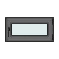 Fereastra 100x50cm, 1 canat, antracit, dreapta si rabatare, Klass, 7cm, 6 camere, 2 garnituri - 1
