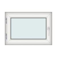 Fereastra 100x70cm, 1 canat, alb, stanga si rabatare, Klass, 7cm, 6 camere, 2 garnituri - 1