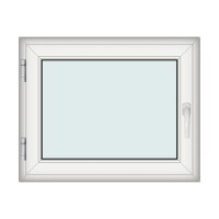 Fereastra 100x80cm, 1 canat, alb, stanga si rabatare, Klass, 7cm, 6 camere, 2 garnituri - 1
