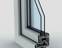 Fereastra 100x80cm, 1 canat, antracit, stanga si rabatare, Klass, 7cm, 6 camere, 2 garnituri - 2