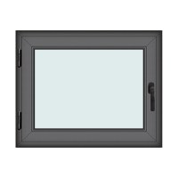 Fereastra 100x80cm, 1 canat, antracit, stanga si rabatare, Klass, 7cm, 6 camere, 2 garnituri - 1