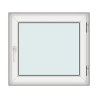 Fereastra 100x90cm, 1 canat, alb, dreapta si rabatare, Klass, 7cm, 6 camere, 2 garnituri - 1