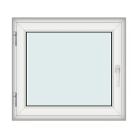 Fereastra 100x90cm, 1 canat, alb, stanga si rabatare, Klass, 7cm, 6 camere, 2 garnituri - 1