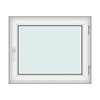 Fereastra 110x90cm, 1 canat, alb, dreapta si rabatare, Klass, 7cm, 6 camere, 2 garnituri - 1