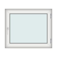 Fereastra 120x100cm, 1 canat, alb, dreapta si rabatare, Klass, 7cm, 6 camere, 2 garnituri - 1