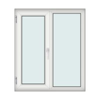 Fereastra 120x140cm, 2 canate, alb, stanga si rabatare, Klass, 7cm, 6 camere, 2 garnituri - 1