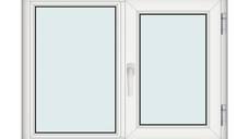 Fereastra 120x90cm, 2 canate, alb, dreapta si rabatare, Klass, 7cm, 6 camere, 2 garnituri