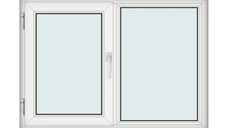 Fereastra 140x100cm, 2 canate, alb, stanga si rabatare, Klass, 7cm, 6 camere, 2 garnituri