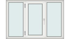 Fereastra 175x120cm, 3 canate, alb, stanga si rabatare, Klass, 7cm, 6 camere, 2 garnituri