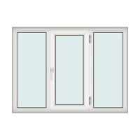 Fereastra 175x130cm, 3 canate, alb, dreapta si rabatare, Klass, 7cm, 6 camere, 2 garnituri - 1