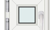 Fereastra 40x40cm, 1 canat, alb, stanga, Klass, 7cm, 6 camere, 2 garnituri