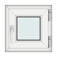 Fereastra 50x50cm, 1 canat, alb, dreapta si rabatare, Klass, 7cm, 6 camere, 2 garnituri - 1