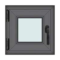 Fereastra 50x50cm, 1 canat, antracit, stanga si rabatare, Klass, 7cm, 6 camere, 2 garnituri - 1