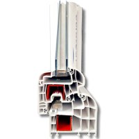 Fereastra 50x70cm, 1 canat, alb, stanga si rabatare, Eurotech, 8.1cm, 6 camere, 3 garnituri - 2