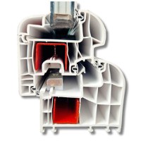 Fereastra 50x70cm, 1 canat, alb, stanga si rabatare, Eurotech, 8.1cm, 6 camere, 3 garnituri - 4