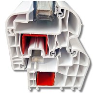 Fereastra 50x70cm, 1 canat, alb, stanga si rabatare, Eurotech, 8.1cm, 6 camere, 3 garnituri - 8
