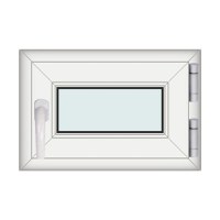 Fereastra 60x40cm, 1 canat, alb, dreapta si rabatare, Klass, 7cm, 6 camere, 2 garnituri - 1