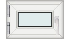 Fereastra 60x40cm, 1 canat, alb, stanga si rabatare, Klass, 7cm, 6 camere, 2 garnituri