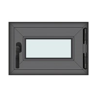 Fereastra 60x40cm, 1 canat, antracit, dreapta si rabatare, Klass, 7cm, 6 camere, 2 garnituri - 1