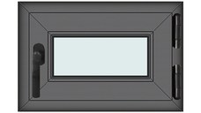 Fereastra 60x40cm, 1 canat, antracit, dreapta si rabatare, Klass, 7cm, 6 camere, 2 garnituri