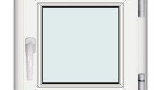 Fereastra 60x60cm, 1 canat, alb, dreapta si rabatare, Klass, 7cm, 6 camere, 2 garnituri