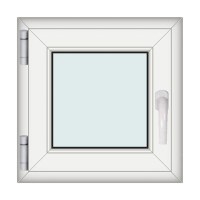 Fereastra 60x60cm, 1 canat, alb, stanga si rabatare, Klass, 7cm, 6 camere, 2 garnituri - 1