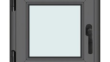 Fereastra 60x60cm, 1 canat, antracit, stanga si rabatare, Klass, 7cm, 6 camere, 2 garnituri