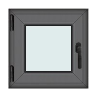 Fereastra 60x60cm, 1 canat, antracit, stanga si rabatare, Klass, 7cm, 6 camere, 2 garnituri - 1